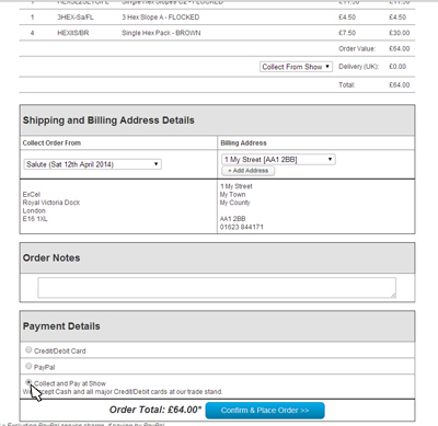 Select your payment method from the options...